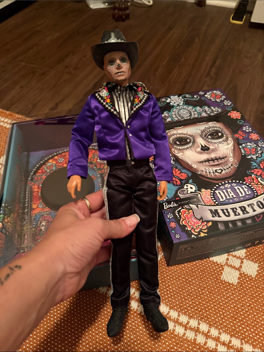2023 Barbie Día de Muertos KEN Doll with Purple Jacket and Black Hat